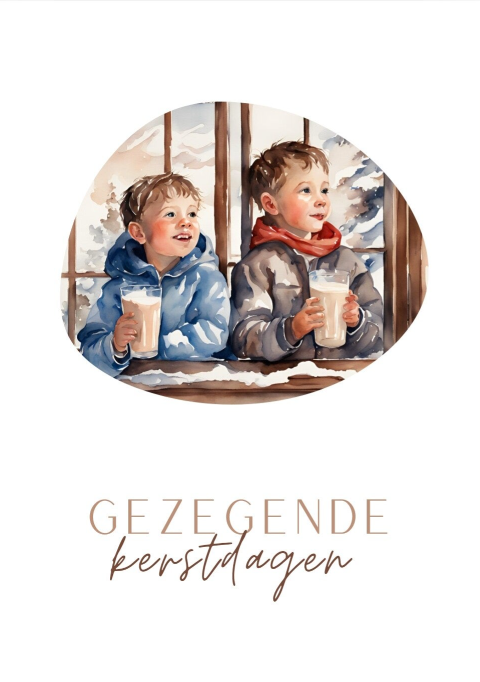 Kerstkaart - jongens