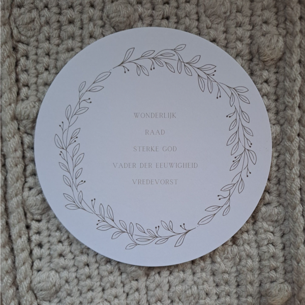 Kerstkaart cirkel - wonderlijk