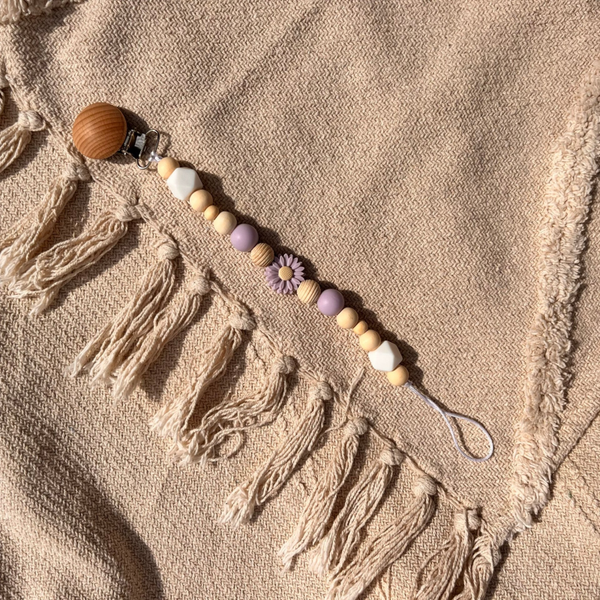 Speenkoord - lila bloem