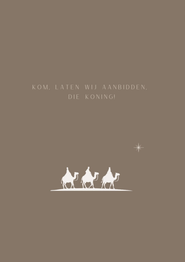 Kerstkaart A6 - kom laten wij aanbidden