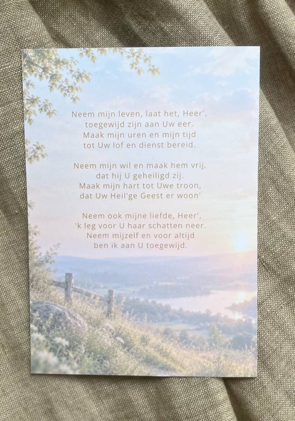 Kaart - neem mijn leven