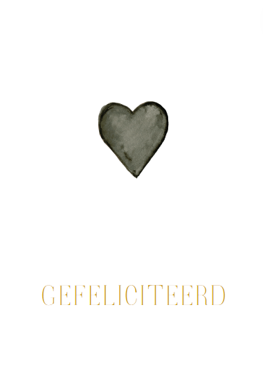 Gefeliciteerd - donkergroen hart