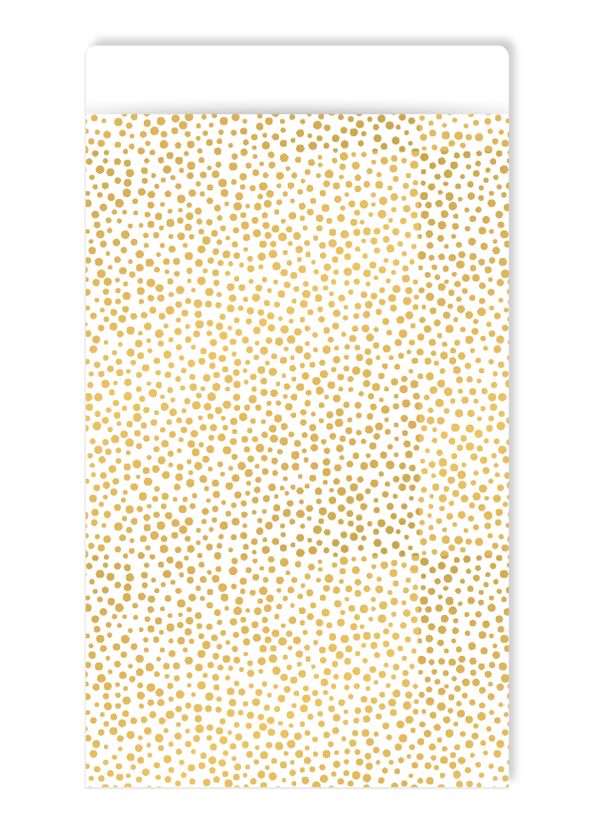 Cadeauzakje (17x25cm) - wit/goud