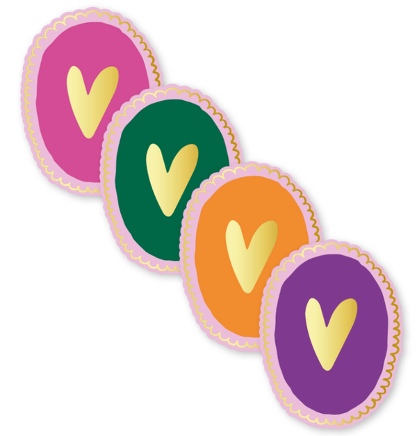 Stickers - hartjes (42x55mm)