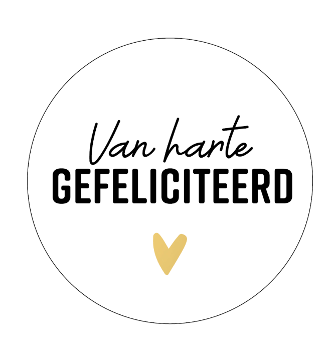 Stickers - van harte gefeliciteerd