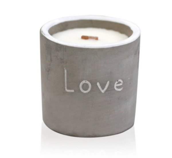 Med Concrete Soy Candle - Love - Purple Fig & Casis