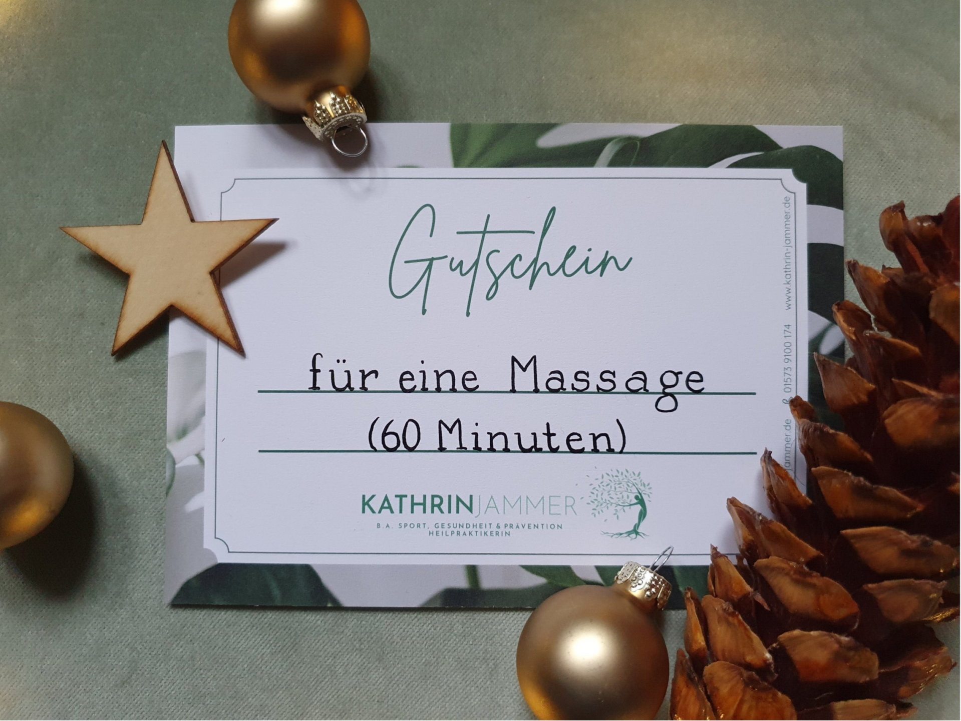 Gutschein für eine Massage (60 Minuten)