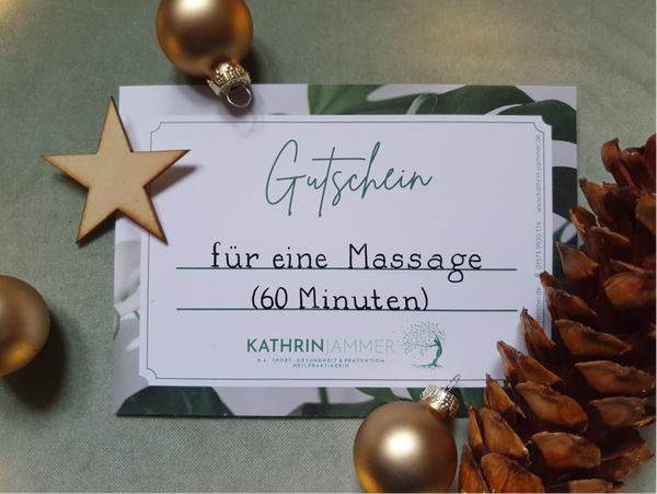 Gutschein für eine Massage (60 Minuten)