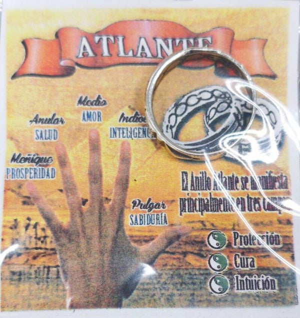 ANILLO ATLANTE PLATA DE LEY TALLA 19