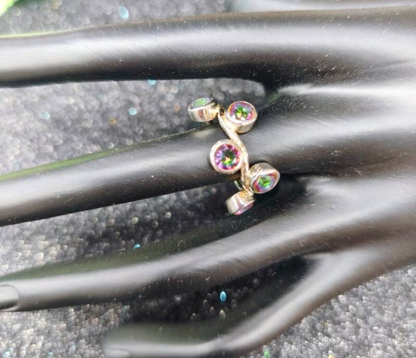 ANILLO PLATA AJUSTABLE TOPACIO MISTICO