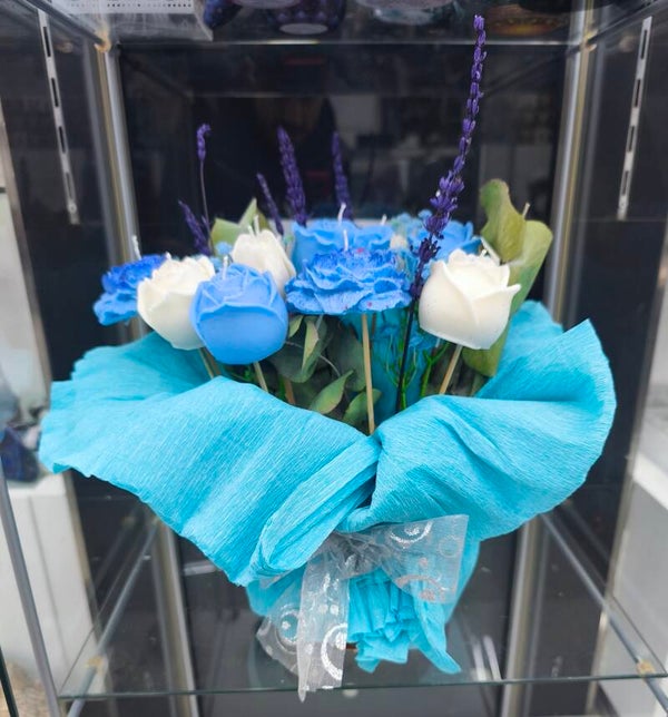 RAMO ROSAS AROMATICAS ELABORACION PROPIA OCEANO DE MINERALES 36 CM