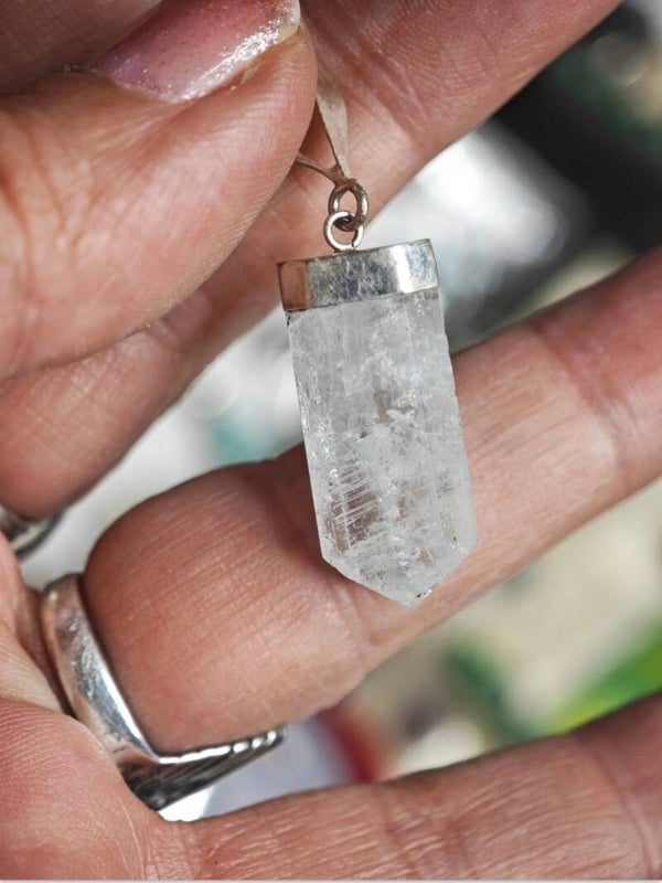 COLGANTE DE PLATA AGUAMARINA