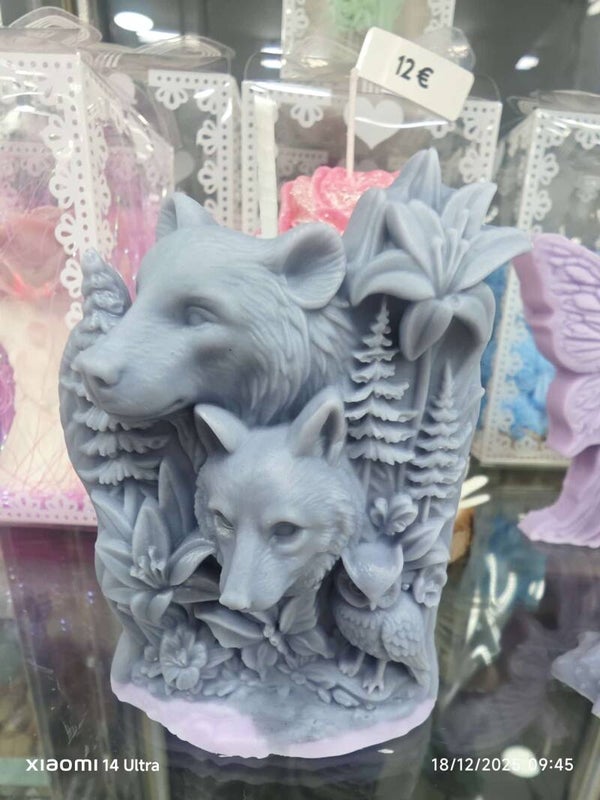 VELA ANIMALES AROMATICA 10 CM