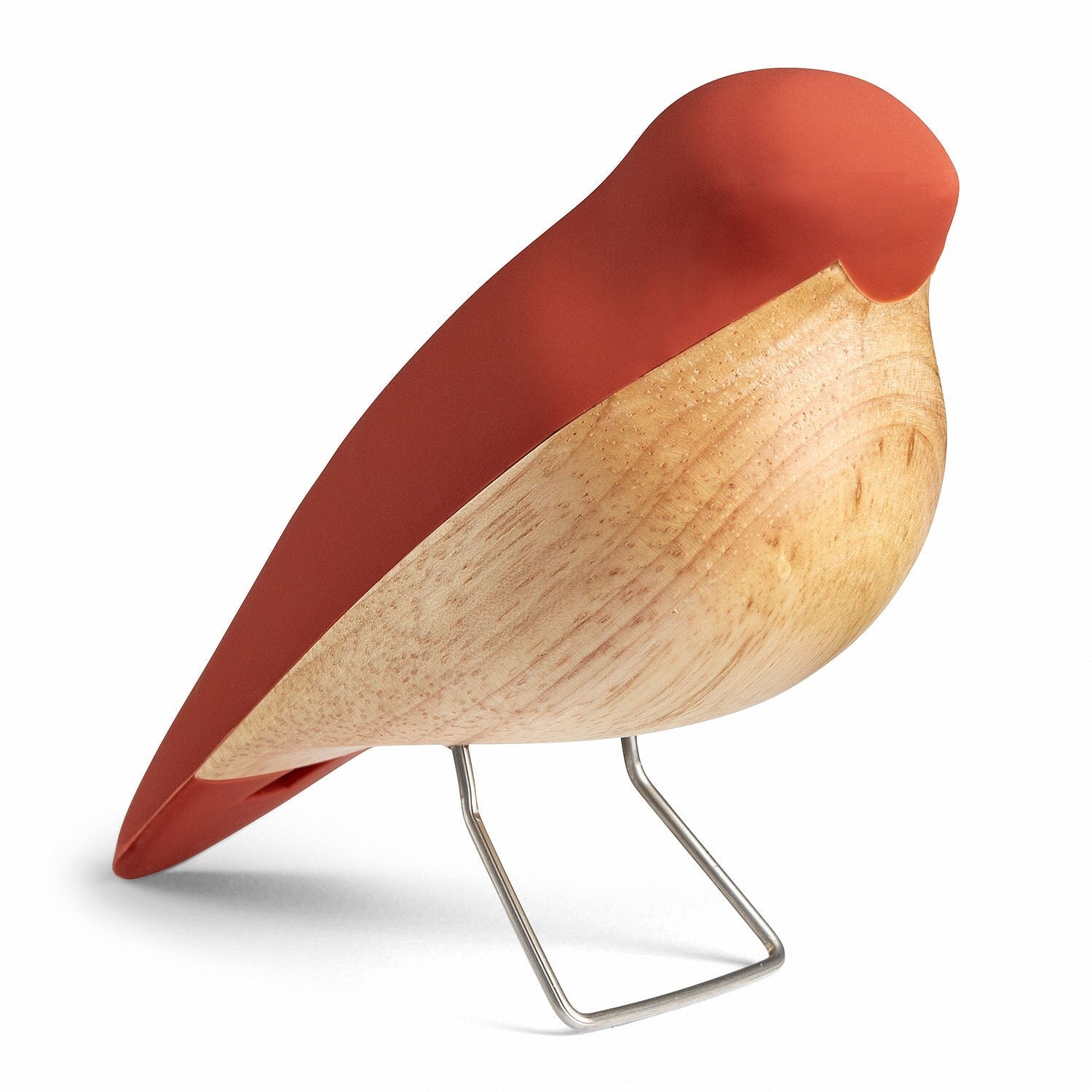 Design beeldje vogel 'The Nightingale, Terracotta' in rood / terracotta