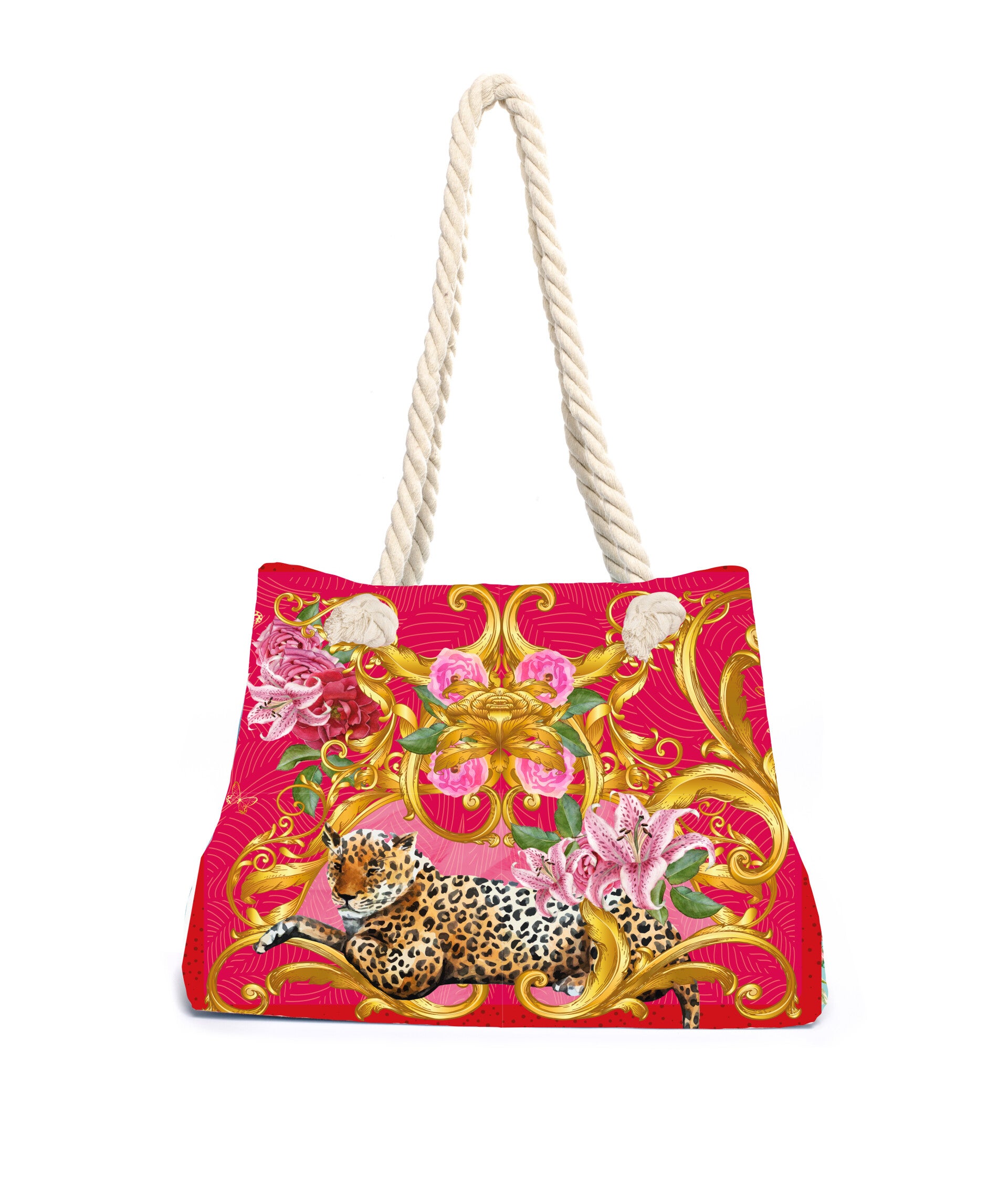 Strandtas panter Red Diva