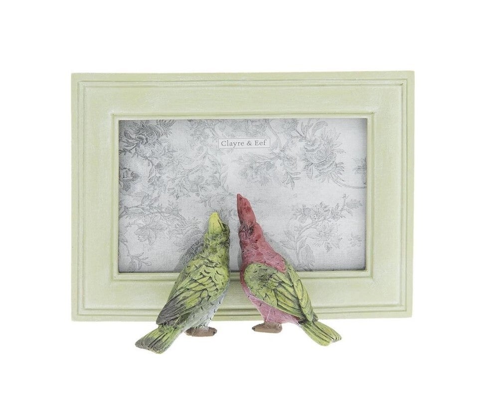 Fotolijst | Vogels | Clayre & Eef | Groen | 20x7x14cm