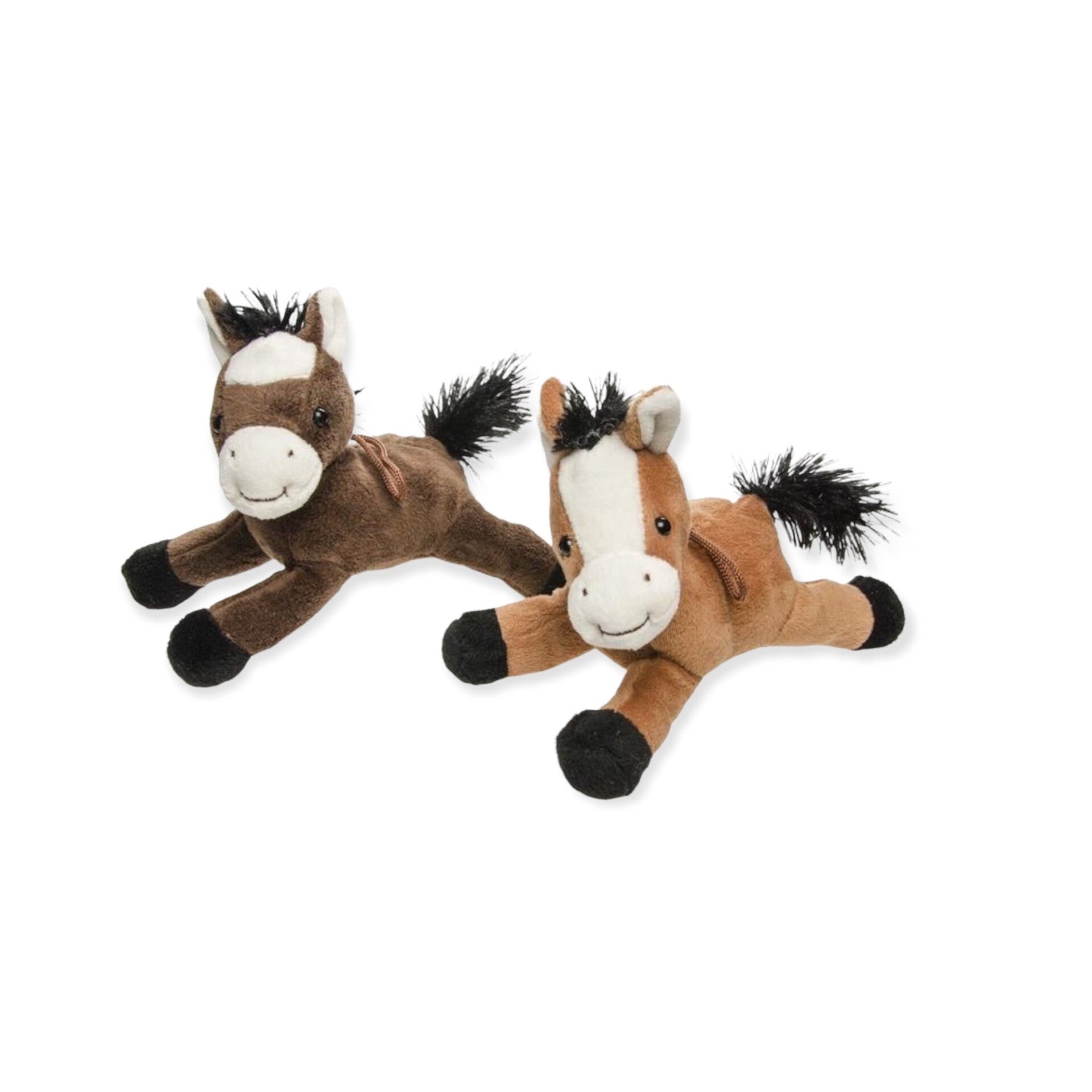 Knuffel paard (donkerbruin of lichtbruin)