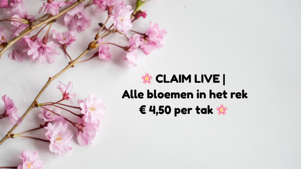Bloemen €4,50 per tak