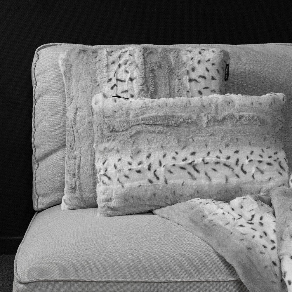 Kussen | Lynx | Dierenprint | Grijs | Wit | Mars&More | Polyester | 45cmx45cm