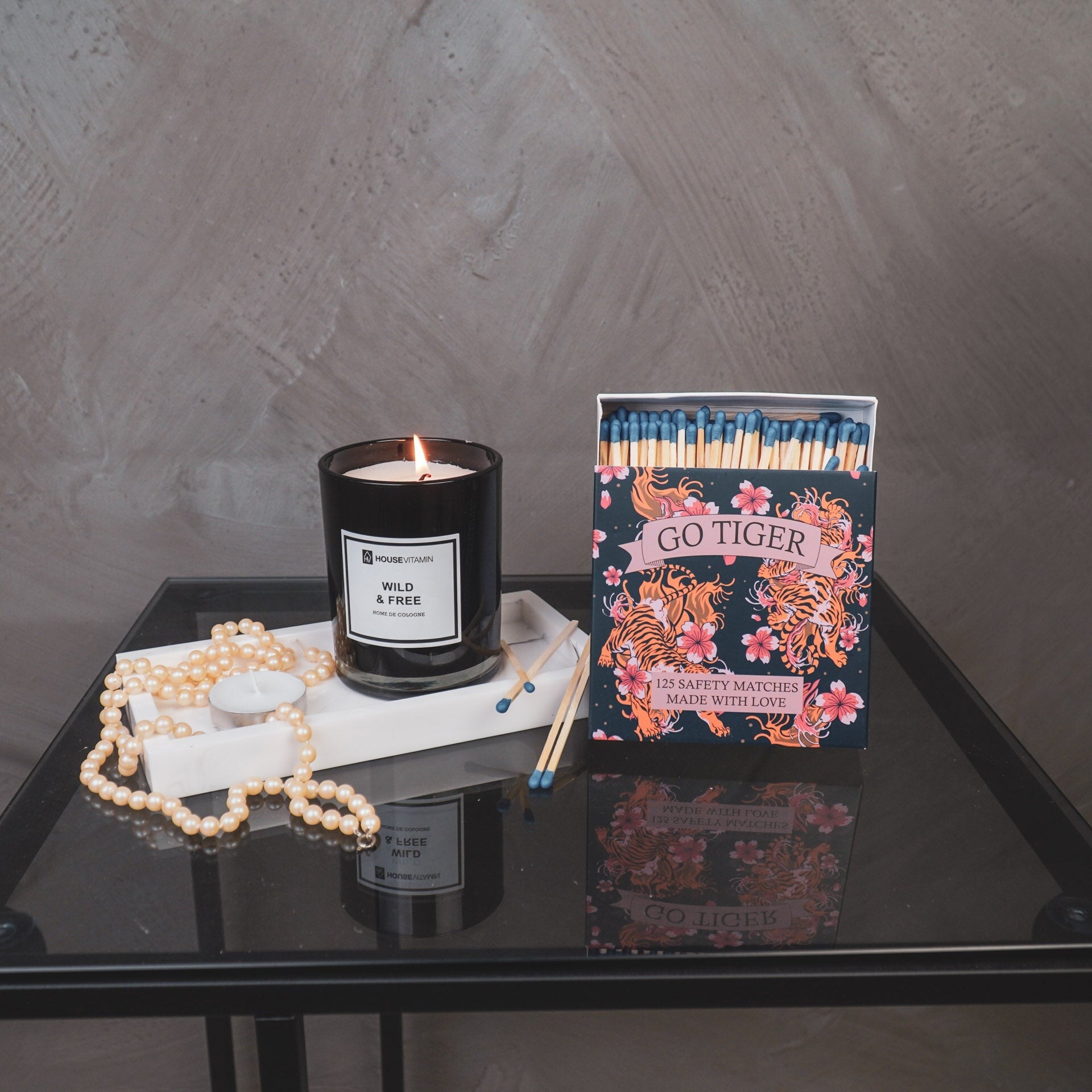 Luxe Lucifers Go Tiger – 125 stuks met Blauwe Kop