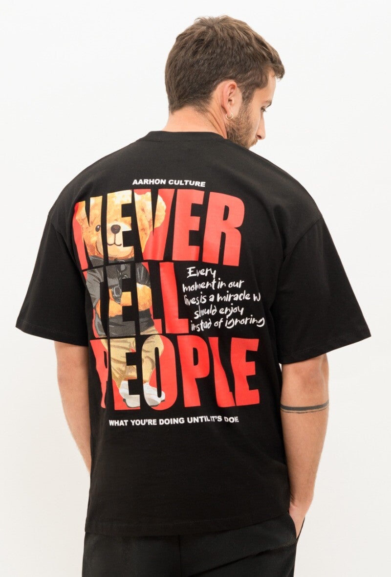 T-shirt | Beer | Teddybeer Ted "Never tell people" | maten S,M,L en XL | Katoen