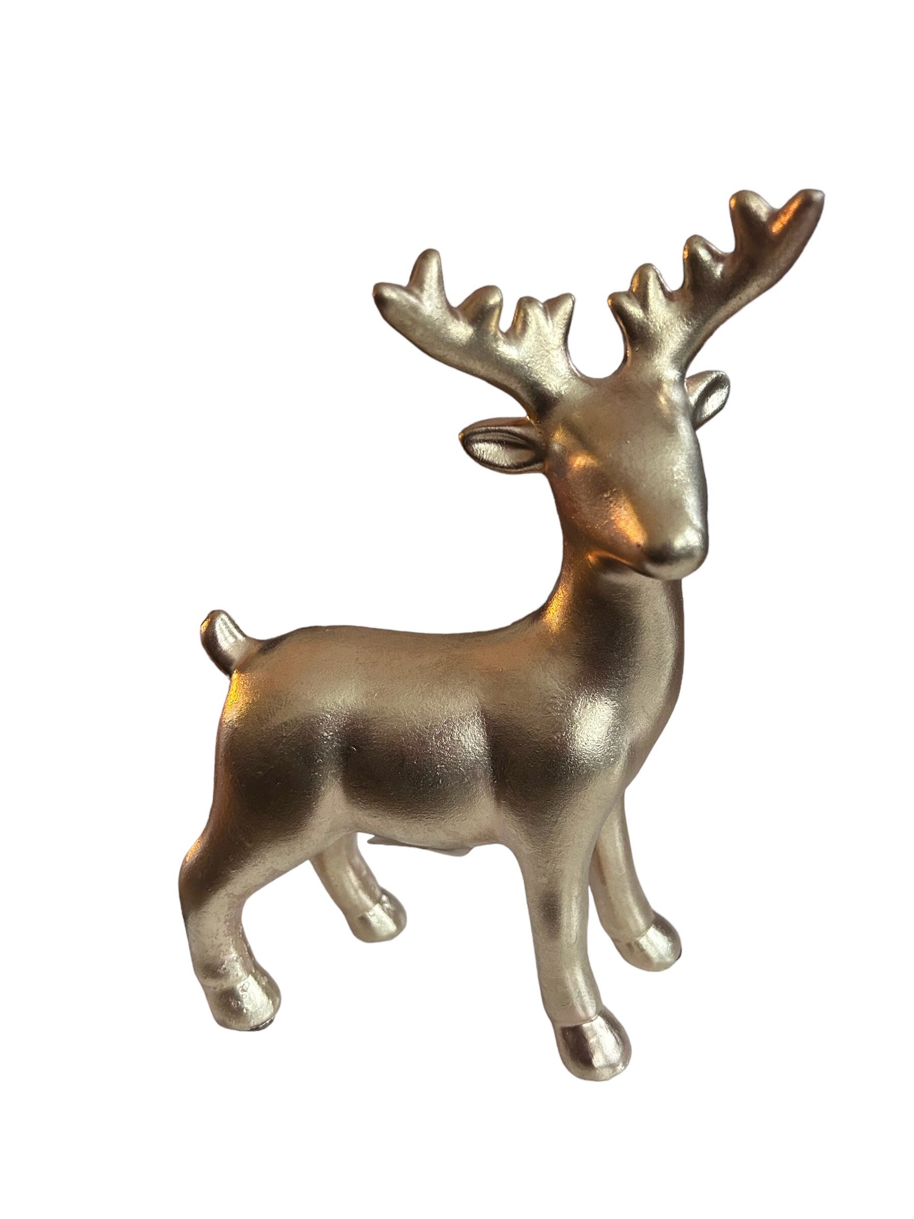 Beeld | Hert | Rendier | Goud | Keramiek | 15x6x22cm