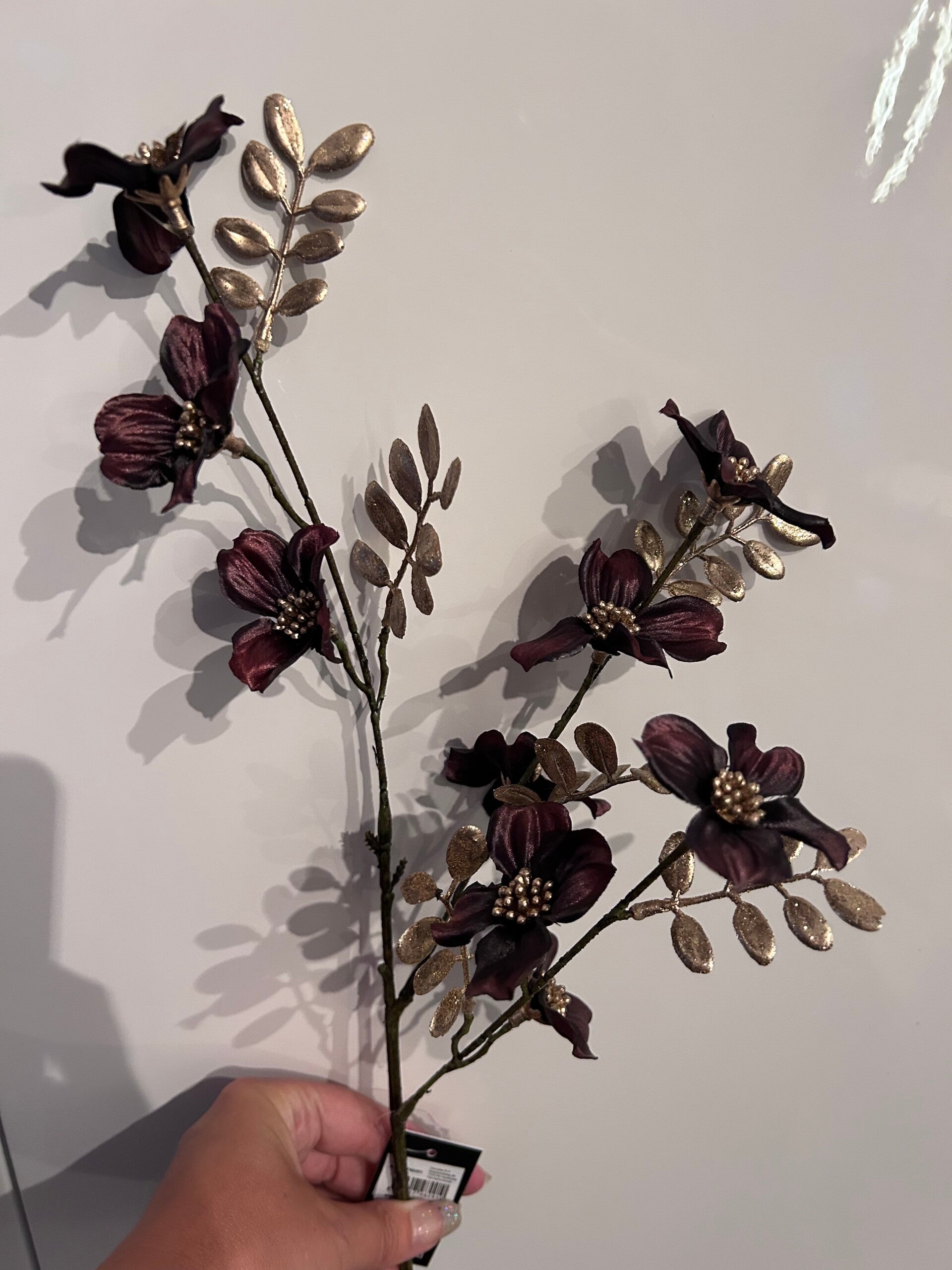 Zijdenbloem kornoelje bruin / goud (60cm)