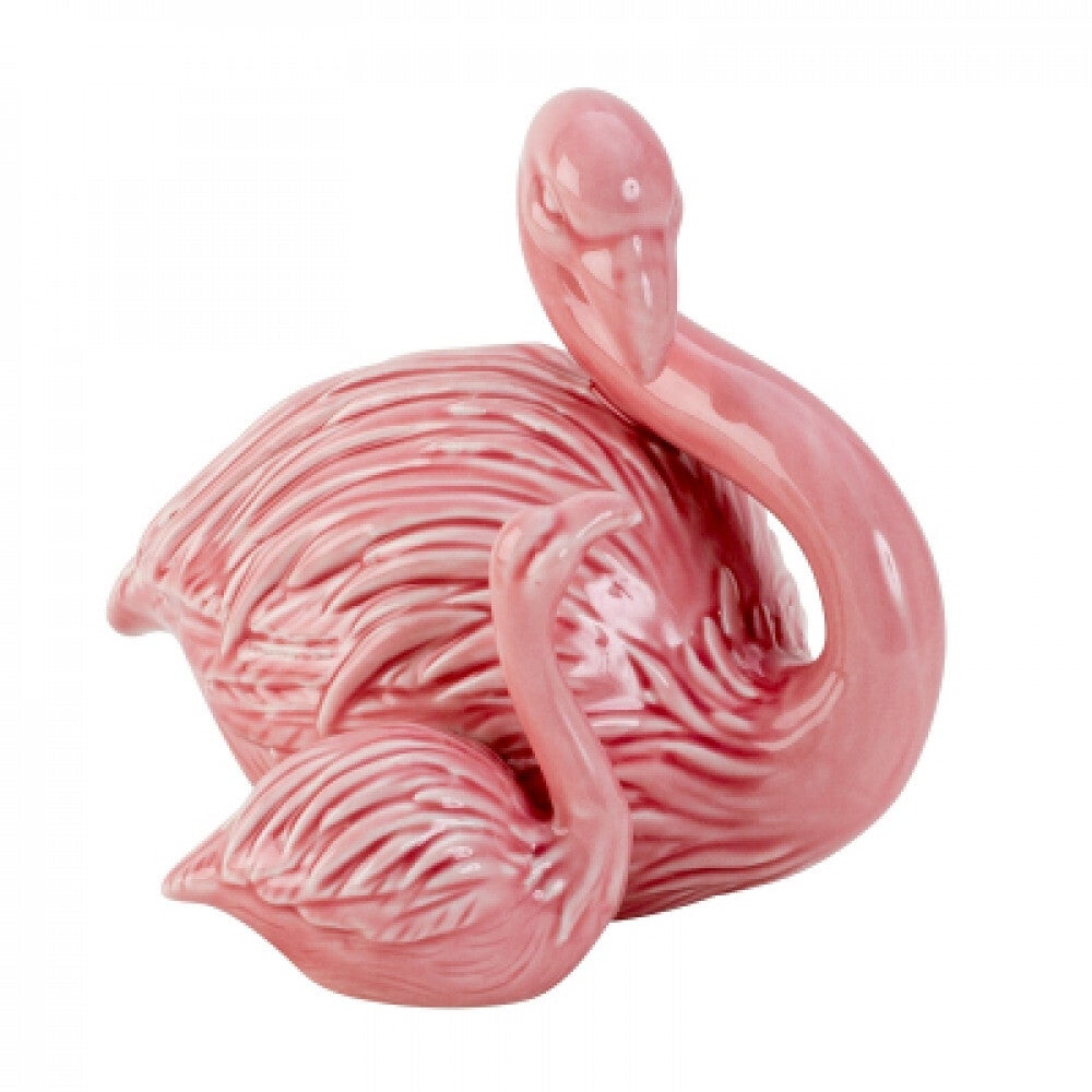 Flamingo beeld moeder & kind