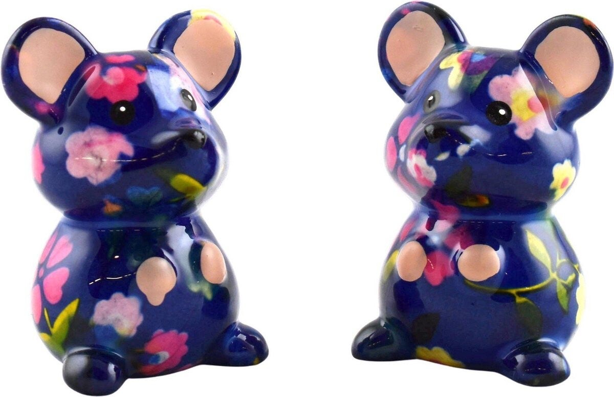 Peper en zoutstel muis Martha blauw