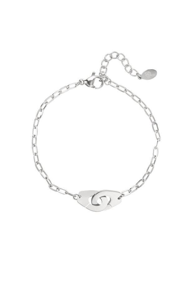 Zilveren Armband met Gesloten Schakelsluiting – Stainless Steel 16cm + 3cm