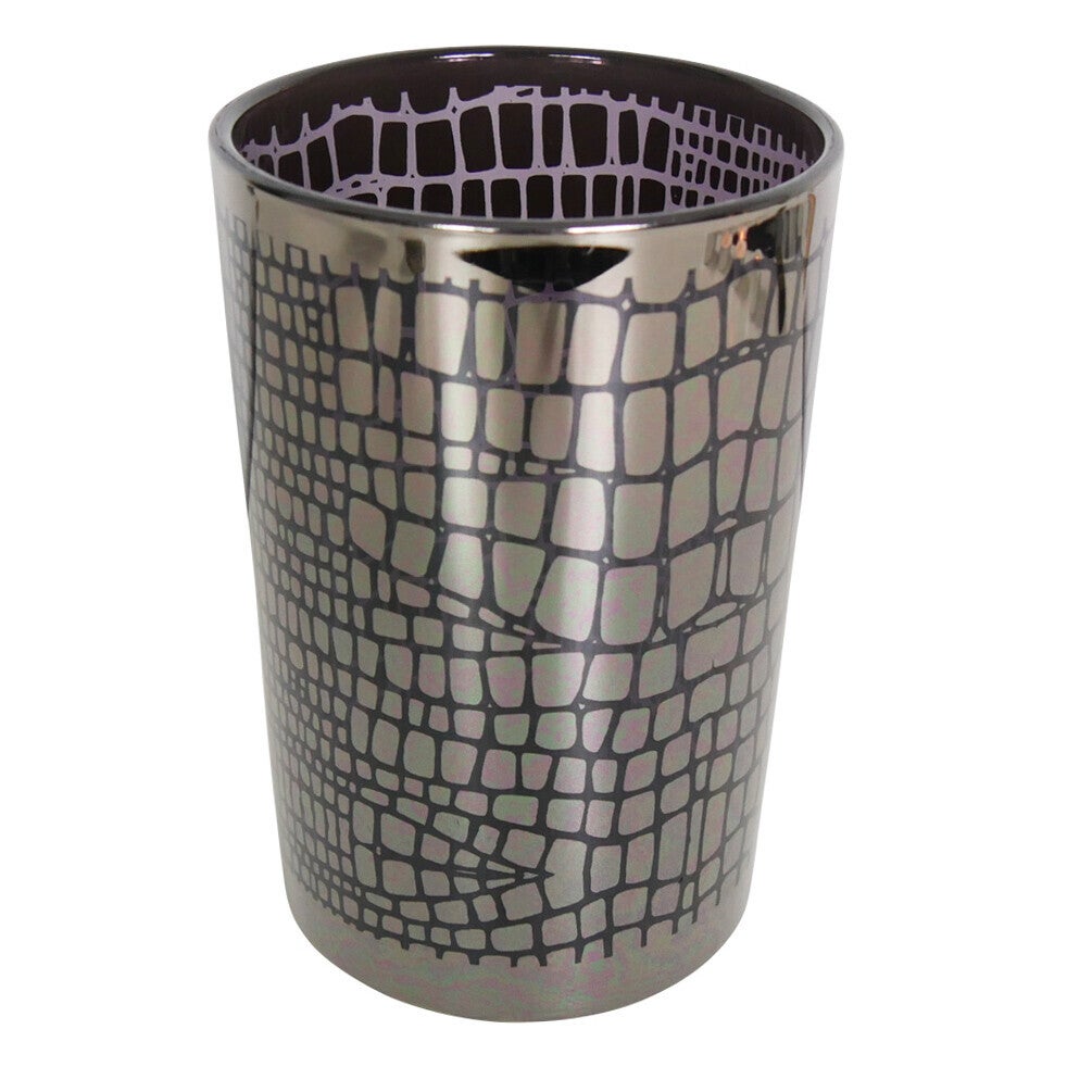 Theelichthouder | Krokodil | Krokodillenprint | Zilver | Mars&More | Glas | Diverse maten