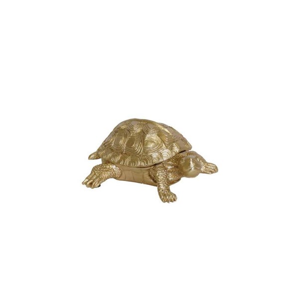 Beeld | Sieradendoos | Schildpad | Turtle | Goud | Housevitamin | Polyresin | 15,5x13,5x7,5cm