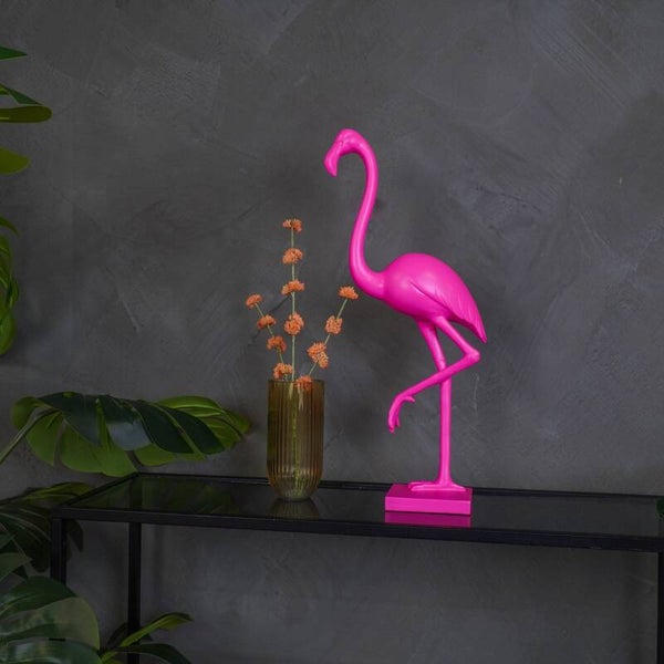 Beeld | Flamingo | Roze | Housevitamin | Polyresin | 24x9x49cm