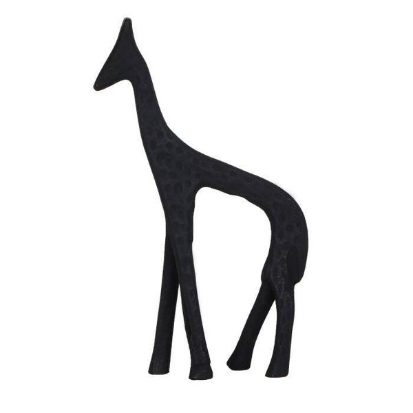 Beeld | Giraffe | Zwart | Aluminium | 11x17cm