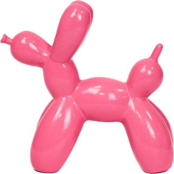 Beeld | Hond | Ballonhond | Roze | Housevitamin | 19x8,5x18,5cm
