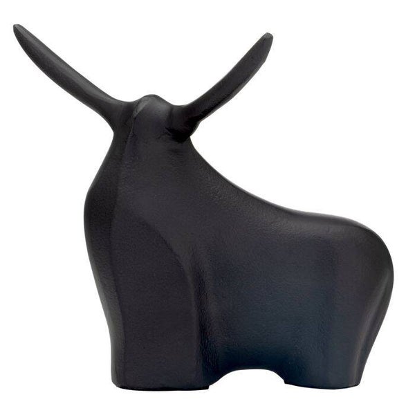 Beeld | Hooglander | Zwart | Minimalistisch | Aluminium | 18cm x 8,5cm x 13,5cm