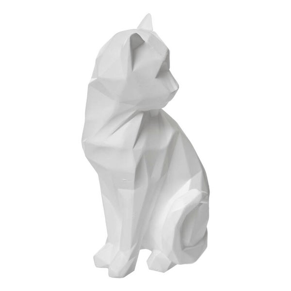 Beeld kat origami wit