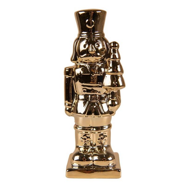 Beeld | Kerstdecoratie | Notenkraker | Goud | Clayre&Eef | 6x6x19cm