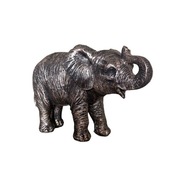 Beeld | olifant | baby | grijs | zilver | 17cm