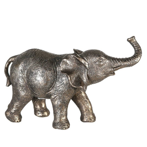 Beeld | Olifant | Grijs | Polyresin | 19x8x13cm