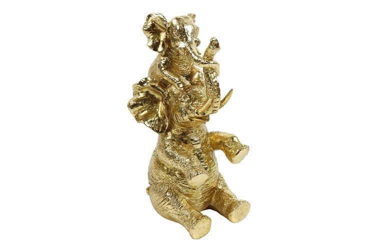Beeld | Olifant | Shantos | Countryfield | Goud | 12x10,5x23cm