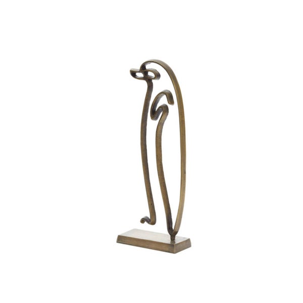 Beeld | Pinguïn | Antiek Brons | Metaal | 18x8x37cm