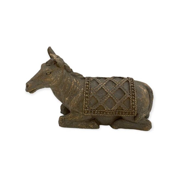 Beeldje zittende ezel