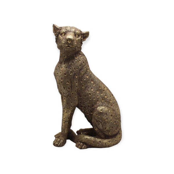 Beeld | Panter | Goud | Clayre & Eef | 14x11x27cm