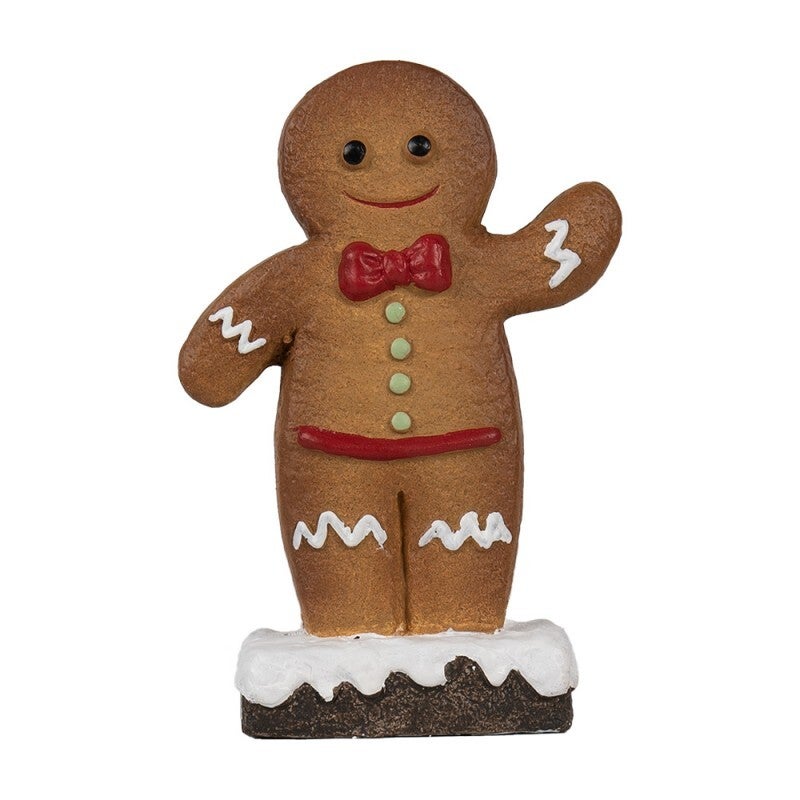 Kerstdecoratie | Gingerbread | Jongetje | Bruin | Keramiek | Clayre&Eef | 10x5x15cm