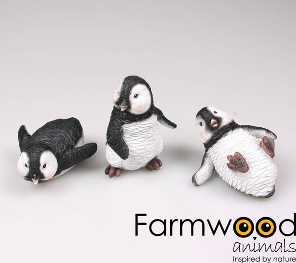 Beeld | Pinguïn | Zwart | Wit | Polyresin | 12 cm | 4 verschillende