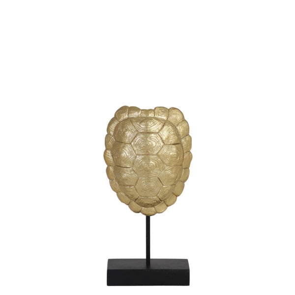 Gouden Schildpad Sculptuur – Luxe Turtle Ornament op Standaard | Light & Living