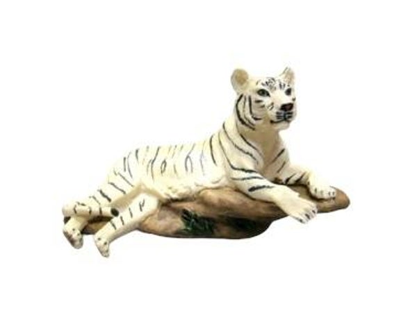 Beeld | Tijger | Witte Tijger | Polyresin | 15x7,5x8,5cm