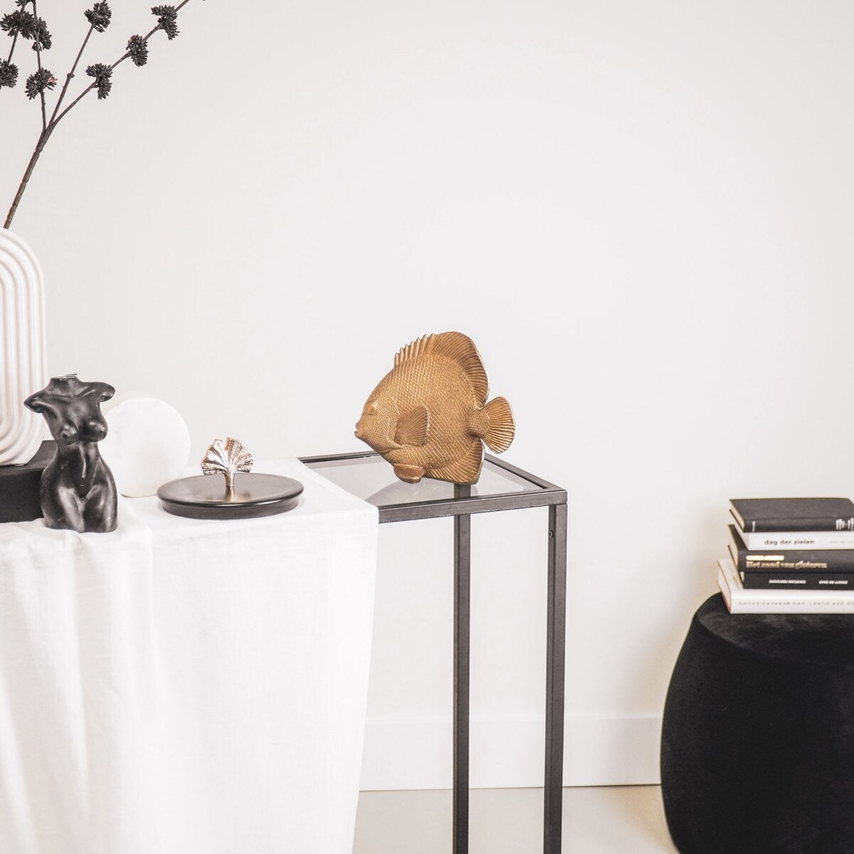 Gouden Vis Beeldje – Moderne Decoratie voor je Interieur