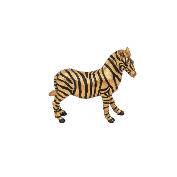 Beeld | Zebra | Goud | Zwart | Housevitamin | Polyresin | 13,5x4x12cm
